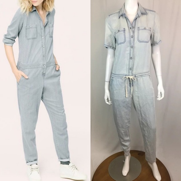 grey linen jumpsuit